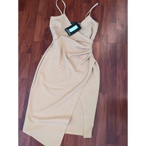 PrettyLittleThing nude dress